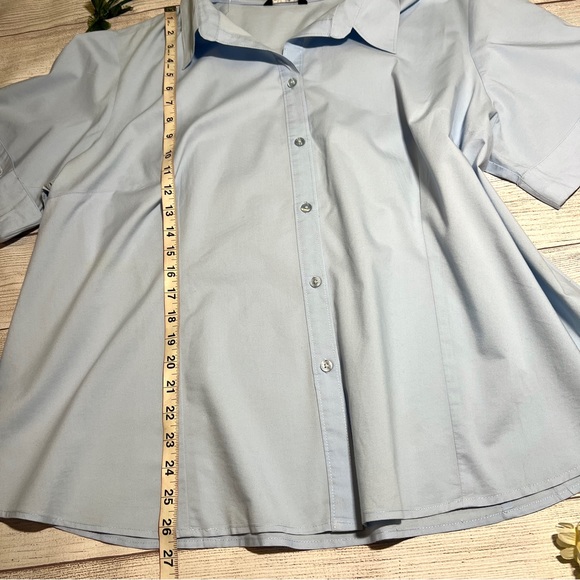 George Button Front Collared Short Sleeve Top - Picture 9 of 14